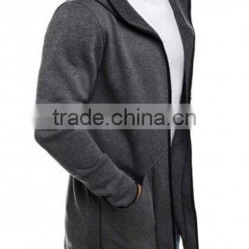 Men's 100% Cotton Heavyweight Longline Hoodies photo-4