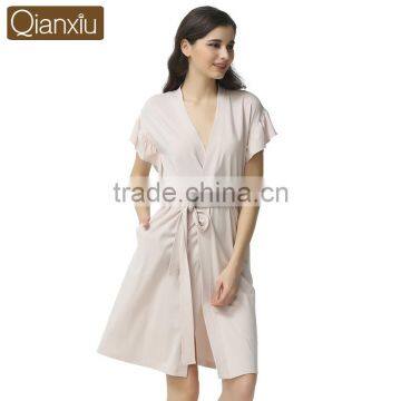 Wholesale products Qianxiu branded inventory sleepwear cheap female bathrobe