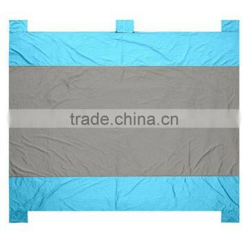 7x7 Feet Family Size Compact Blanket With Pouch 210T Ripstop Nylon Quick Dry Sandproof Fold Beach Blanket, Hike, Camp, Picnic
