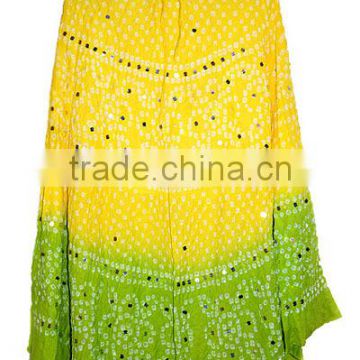 designer cooton bandhej Skirt