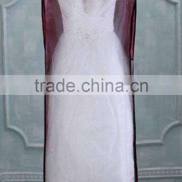 China wholesale Long luxuriant wedding dress cover garment bag WB04