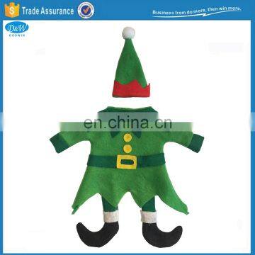 Non Woven Green Color Cheap Christmas Wine Bottle Cover Wine Bottle Bag photo-2