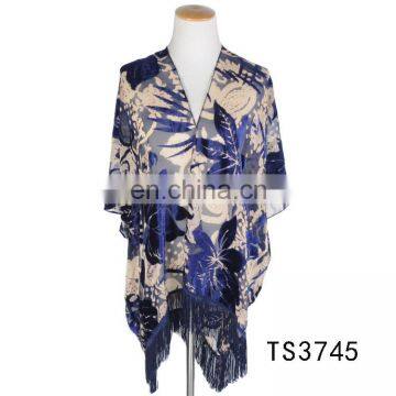 TOROS OEM elegant lady stylish burnout tassel evening shawl pattern