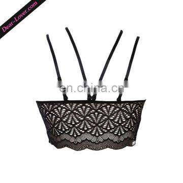 Lady New Fasihonable Black Lace Bralette Bras photo-5