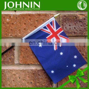 cheap polyester printed promotional hand waving australian flag fabric