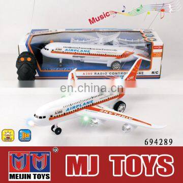 2 Channel a380 rc plane musical rc model plane with light