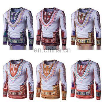 African Clothing Men Dashiki Long Sleeve t Shirt Sweater Sweatshirt Pullover Clothes