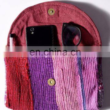 Handmade Cotton Chindi Stripe Shoulder Clutch Bag Indian 2017 Hippie Throw Sling Women Purse