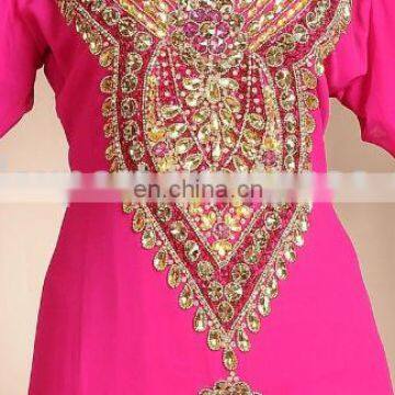 ELEGENT MOROCCAN GEORGETTE KAFTAN FANCY WEDDING GOWN DRESS for women