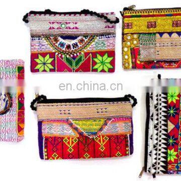 Indian Wholesale lot Tribal Beaded Coin Purse,Embroidered Gypsy Banjara Kutchi Bag,Afghani Style Coin purse,Vintage Clutch purse