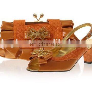 Wholesale lady italian shoes matching bag set women shoes and bags