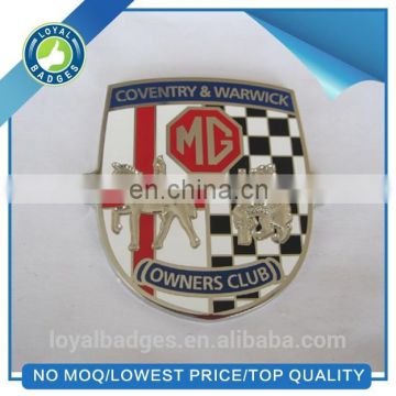 Metal hard enamel custom car badges emblems