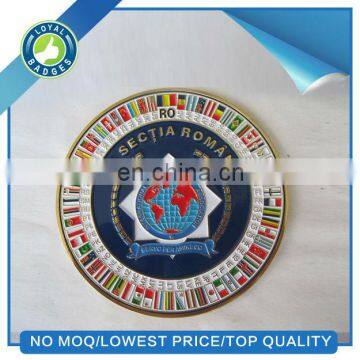 100MM size flag color metal souvenir coins