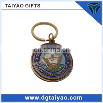 Promotion deer head metal keychain