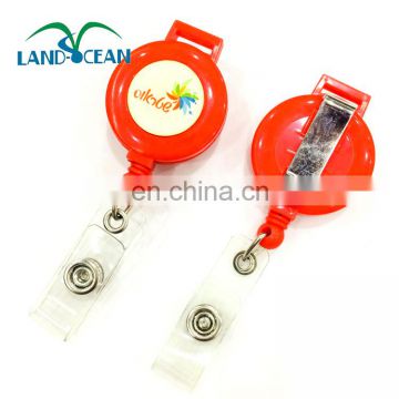 3.2cm diameter yoyo badge reel with epoxy logo