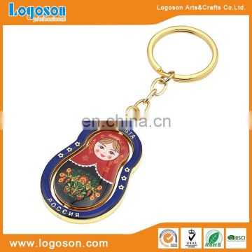 Hot selling souvenir custom russian nesting dolls keychain