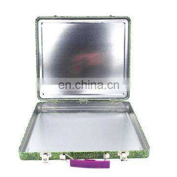 2015 New Designed Metal Tin Decorative Suitcase With Plastic Handle and Lock With Cheap Price photo-6