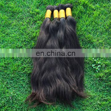 8A 1kg unprocessed 100% virgin brazilian human hair virgin bulk hair ponytail natural human hair