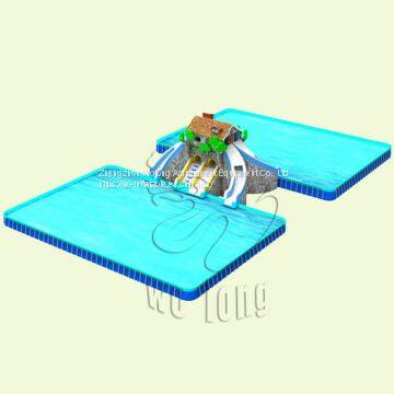 cheap adult giant inflatable water pool slide for kids and adults