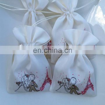 Handmade cute design satin lavender sachets bags for wedding