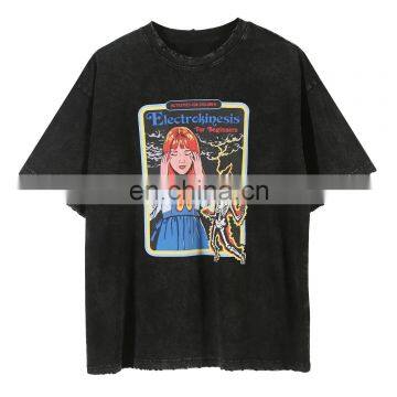 DiZNEW Wholesale Bulk High Quality Mens Hip Hop Acid Wash Oversize T-shirt photo-2