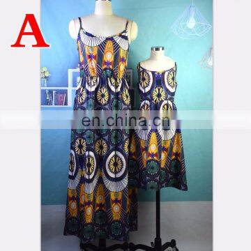 Factory Direct Summer Flower Mom Girl Long Maxi Dress Mother Daughter Matching Dress photo-2