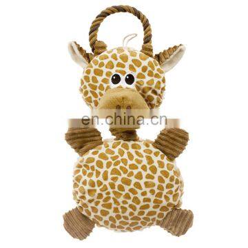 Wholesale Squeaky Chow-Chow Giraffe Floppy Stuffed Dog Plush Toys For Dog