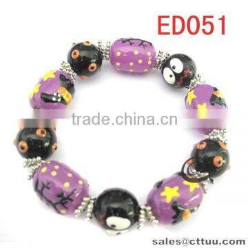 most popular colored enamel bracelet with High tenacity elastic