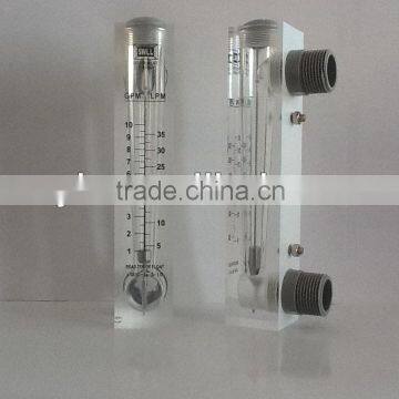 Panel mounted acrylic flow meter types