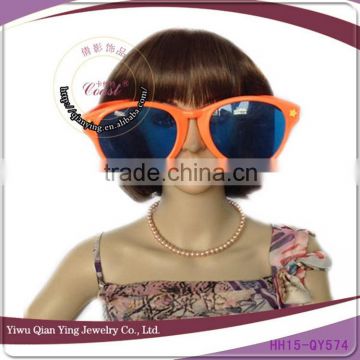 crazy orange big plastic clown party wear fake glasses