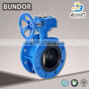Size Double Flange Rubber Lined Butterfly Valve photo-2