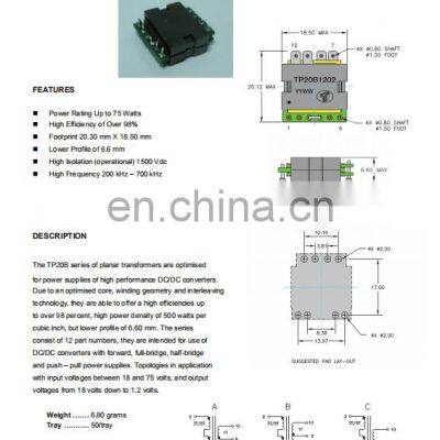 Small High Frequency PCB Planar Transformer 30W 6.5 KW photo-5