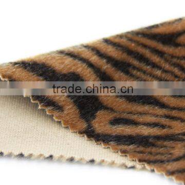 printed flock fabric zebra-stripe long pile