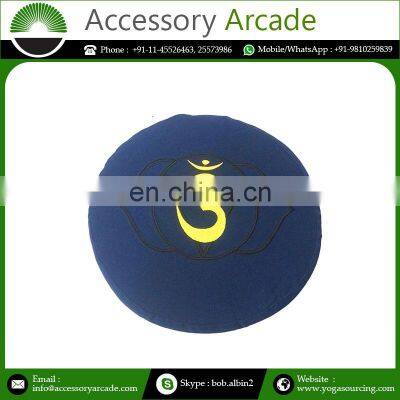 Top Sale Round Shape Dyed 100% Cotton Twill Yoga Zafu Meditation Cushion Buy From Indian Supplier photo-4