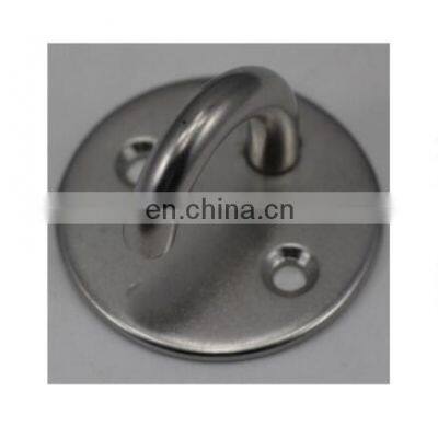 Stainless steel Round Pad Eye With Hook for marine, industrial architectural uses, mooring plate or eye plate