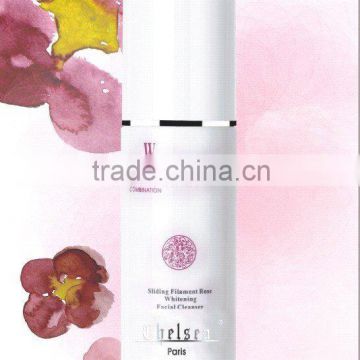 sliding filament rose whitening facial cleanser