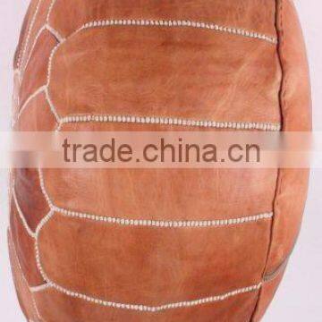 Luxury Custom Logo Moroccan Leather Ottoman photo-2