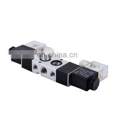 4V220-08 Double Coil Solenoid Valve 2 Position 5 Way Aluminum Alloy Pneumatic Directional Control Solenoid Valve