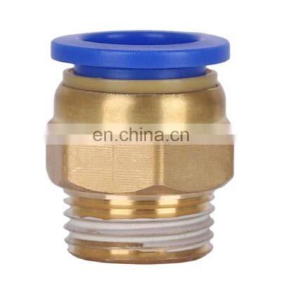 PC Series Straight Male Thread Direct Way Quick Connecting Air Connector Brass Pneumatic Pipe Tube Fitting