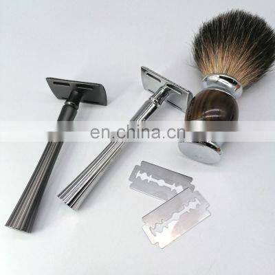 Wholesale Hot Selling Classical Men Personal Use Alloy Matte Gold Shaving Safety Razors photo-4