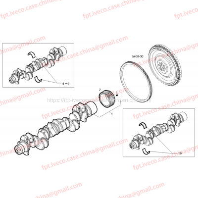 FPT IVECO CASE Cursor9Bus F2CFE612D*J231/F2CFE612A*J098  MAIN BEARING SET 2996584/2996585