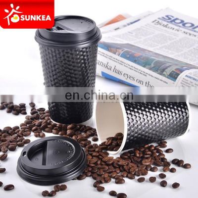 Wholesale take away coffee cups, double wall paper cups with lids