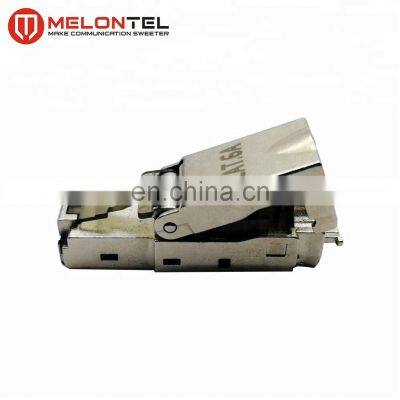 MT-5056B Factory Price Metal Shield RJ45 Toolless Network Connector Cat6 Cat6A Cat7 STP Type Plug With Gold Plated