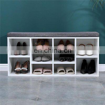 Shoe Rack Storage Bench Organiser Wooden Shelf Cupboard Box photo-3