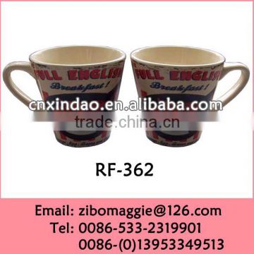 Conic Porcelasin Personalized Coffee Mug with Printing for Promotional Mug Cup