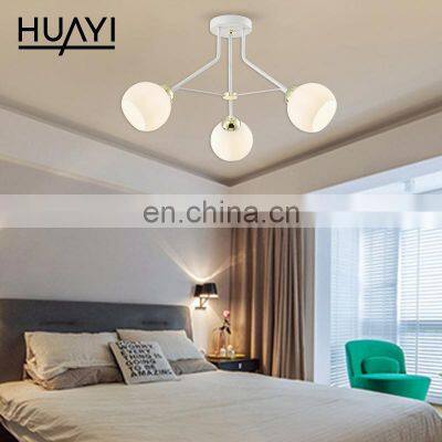 HUAYI Wholesale Price Indoor Glass Balls Fancy Surface Mount Home Aisle Decoration Led Iron Ceiling Light