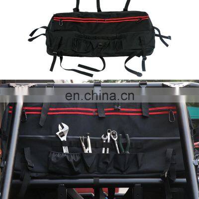 Black ATV UTV Large Roll Cage Accessories Rear Trunk Storage Bags Organizer photo-2