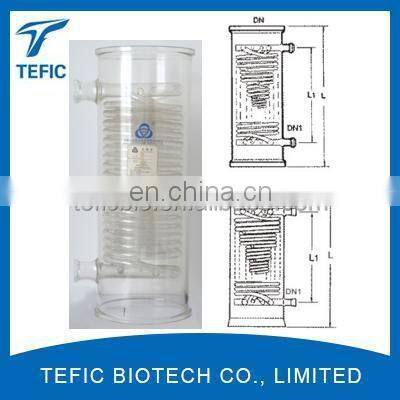 Glass Coiled Inner Tube Condenser for Sale, Glass Water Heat Exchanger, Cheap Reflux Condenser photo-5