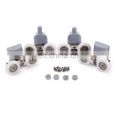 Bathroom Replacement Parts Double Twin Top / Bottom Shower Door Wheels Shower Door Rollers photo-3