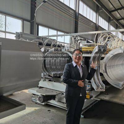 High Speed Plastic HDPE Double Wall Corrugated Pipe Extruding Machine